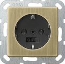 Gira System55 0466603 Розетка с заземляющим контактом (16 А, под рамку, скрытая установка, бронза-антрацит)
