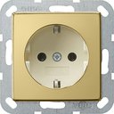 Gira System55 0466614 Розетка с заземляющим контактом (16 А, под рамку, скрытая установка, латунь-кремовый)