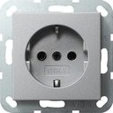 Gira System55 018826 Розетка с заземляющим контактом (16 А, под рамку, скрытая установка, алюминий)