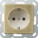 Gira System55 0188613 Розетка с заземляющим контактом (16 А, под рамку, скрытая установка, бронза-кремовый)