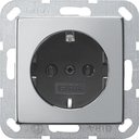 Gira System55 0188605 Розетка с заземляющим контактом (16 А, под рамку, скрытая установка, хром-антрацит)