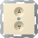 Gira System55 040201 Розетка аудио (2 канала, под рамку, скрытая установка, кремовая глянцевая)