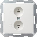Gira System55 040227 Розетка аудио (2 канала, под рамку, скрытая установка, белая матовая)