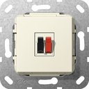Gira System55 569201 Розетка аудио (1 канал, под рамку, скрытая установка, кремовая глянцевая)
