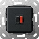 Gira System55 569210 Розетка аудио (1 канал, под рамку, скрытая установка, черная матовая)