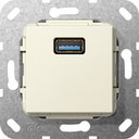 Gira System55 568201 Розетка USB (USB, под рамку, скрытая установка, кремовая глянцевая)
