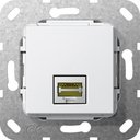 Gira System55 569603 Розетка компьютерная (RJ45, cat. 6a, под рамку, скрытая установка, белая глянцевая)