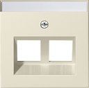 Gira System55 264001 Крышка розетки компьютерной (RJ45, надпись, кремовая глянцевая)
