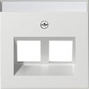 Gira System55 264003 Крышка розетки компьютерной (RJ45, надпись, белая глянцевая)