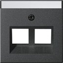 Gira System55 264028 Крышка розетки компьютерной (RJ45, надпись, антрацит)