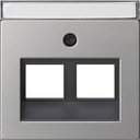Gira System55 2640600 Крышка розетки компьютерной (RJ45, надпись, сталь)