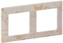 Legrand Valena Life 754112 Рамка 2-постовая (универсальная, ампир бежевый)