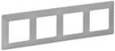 Legrand Valena Life 754134 Рамка 4-постовая (универсальная, алюминий)