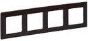 Legrand Valena Life 754174 Рамка 4-постовая (универсальная, темное дерево)
