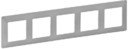 Legrand Valena Life 754135 Рамка 5-постовая (универсальная, алюминий)