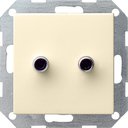 Gira System55 040301 Крышка розетки аудио (2xRCA, кремовая глянцевая)
