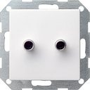 Gira System55 040303 Крышка розетки аудио (2xRCA, белая глянцевая)