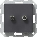 Gira System55 040328 Крышка розетки аудио (2xRCA, антрацит)