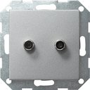 Gira System55 040326 Крышка розетки аудио (2xRCA, алюминий)