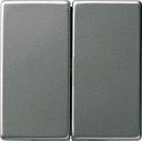 Gira System55 2315600 Крышка для двухканального диммера (сталь)