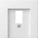 Gira System55 027603 Крышка розетки USB (USB, TAE, белая глянцевая)