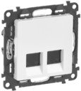 Legrand Valena Life 753441 Розетка компьютерная двойная (2xRJ45, cat.5e, под рамку, скрытая установка, белая)
