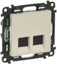 Legrand Valena Life 753541 Розетка компьютерная двойная (2xRJ45, cat.5e, под рамку, скрытая установка, слоновая кость)