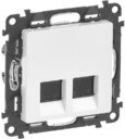 Legrand Valena Life 753443 Розетка компьютерная двойная (2xRJ45, cat.6, под рамку, скрытая установка, белая)
