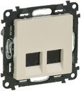 Legrand Valena Life 753543 Розетка компьютерная двойная (2xRJ45, cat.6, под рамку, скрытая установка, слоновая кость)