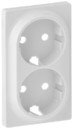 Legrand Valena Life 754950 Крышка розетки двойной (2x2P+E, белая)