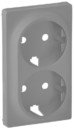Legrand Valena Life 754952 Крышка розетки двойной (2x2P+E, алюминий)