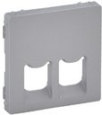 Legrand Valena Life 755422 Крышка розетки телефонной/компьютерной (2xRJ11/RJ45, алюминий)