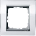 Gira Event Clear 0211726 Рамка 1-постовая (белый/алюминий)