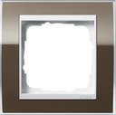 Gira Event Clear 0211763 Рамка 1-постовая (коричневый/белый глянцевый)