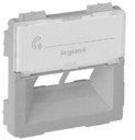 Legrand Valena Life 755382 Крышка розетки телефонной/компьютерной (RJ11/RJ45, надпись, алюминий)
