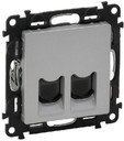 Legrand Valena Life 753339 Розетка телефонная (RJ11, под рамку, скрытая установка, алюминий)
