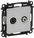 Legrand Valena Life 753663 Розетка телевизионная проходная (TV+SAT, под рамку, скрытая установка, алюминий)