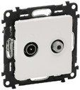 Legrand Valena Life 753458 Розетка телевизионная двухкабельная (TV+SAT, звезда, под рамку, скрытая установка, белая)