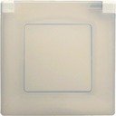 Legrand Etika 672560 Рамка 1-постовая с крышкой (IP44, горизонтальная, слоновая кость)