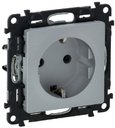 Legrand Valena Life 753620 Розетка с заземляющим контактом (16 А, под рамку, шторки, скрытая установка, безвинтовые зажимы, алюминий)