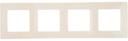 Legrand Etika 672514 Рамка 4-постовая (слоновая кость)