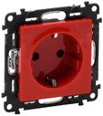 Legrand Valena Life 753129 Розетка с заземляющим контактом (16 А, под рамку, шторки, скрытая установка, безвинтовые зажимы, красная)