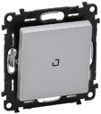Legrand Valena Life 752304 Выключатель одноклавишный (10 А, под рамку, индикация, с/у, алюминий)