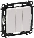 Legrand Valena Life 752403 Выключатель трехклавишный (10 А, под рамку, с/у, белый)