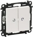Legrand Valena Life 752409 Переключатель двухклавишный (10 А, под рамку, подсветка, с/у, белый)