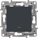 Legrand Etika 672603 Выключатель одноклавишный (10 А, под рамку, подсветка, скрытая установка, антрацит)