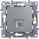 Legrand Etika 672440 Розетка телефонная (RJ11, под рамку, скрытая установка, алюминий)