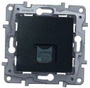 Legrand Etika 672640 Розетка телефонная (RJ11, под рамку, скрытая установка, антрацит)