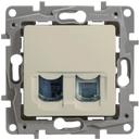 Legrand Etika 672352 Розетка комбинированная (RJ11+RJ45, cat.5e, UTP, под рамку, скрытая установка, слоновая кость)