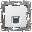 Legrand Etika 672241 Розетка компьютерная (RJ45, cat.5e, UTP, под рамку, скрытая установка, белая)